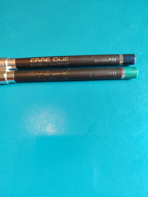 Erre Due eye pencils like new, dark blue and light turquoise