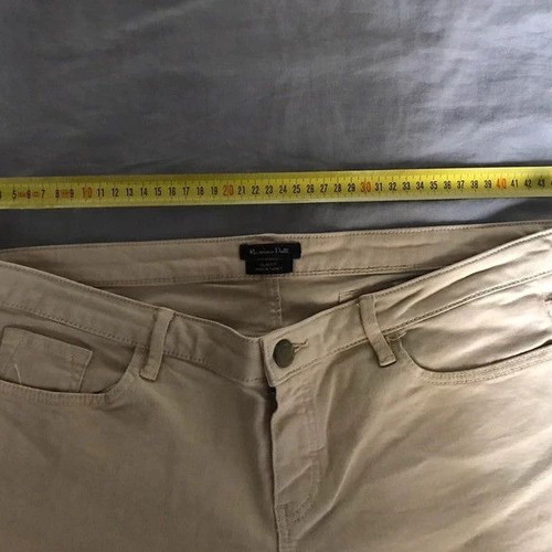 Massimo Dutti women's stretch fitted pants like new, beige, XXL 44 16