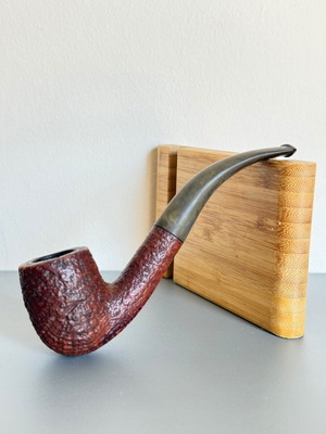 Duncan Sandblast A 47 Bent Billiard Briar Tobacco Pipe used, vintage