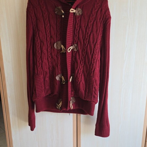 Blue Green cardigan burgundy like new, size 3XL