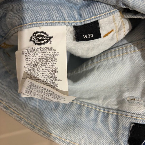Dickies jeans used, size w30, blue with stain