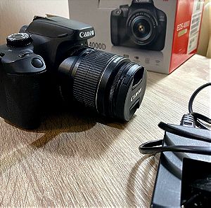 Canon DSLR EOS 4000D + kit lens (EF-S 18-55mm F/3.5-5.6 III)