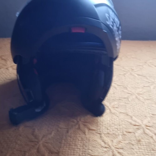 Full face helmet used, medium size, with integrated sunglasses
