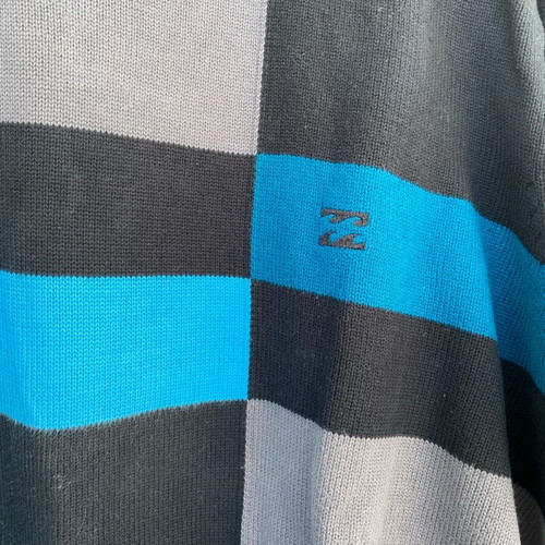 Billabong sweater XL black and turquoise like new