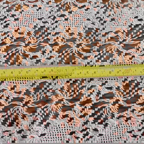 Голяма салфетка на 1 кука използвана, цвят екрю, 74x36 см