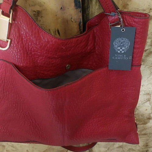 Shoulder bag red leather women's new