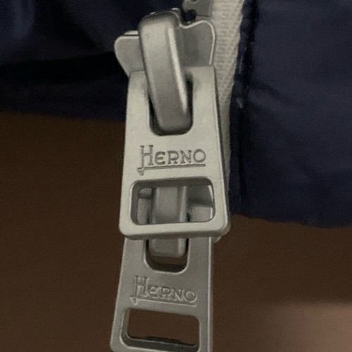 Herno puffer jacket with removable sleeves like new, blue, size 52