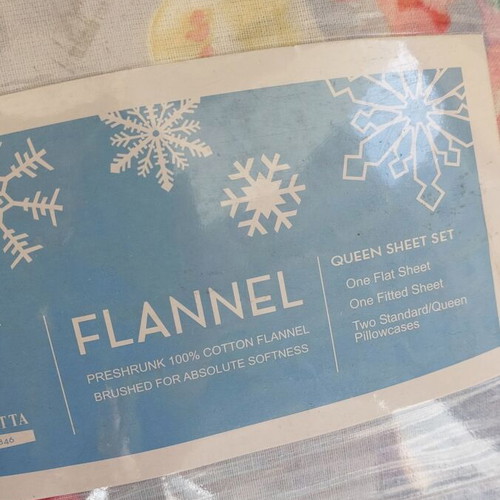 Flannel double bed sheet set with elastic new, 100% cotton