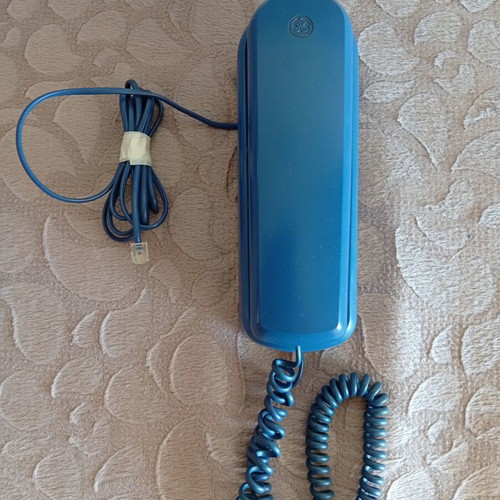 General Electric Vintage Corded Telephone CG2-9122A, blue