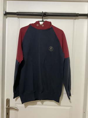 Men's sweatshirt used, size L, blue and red