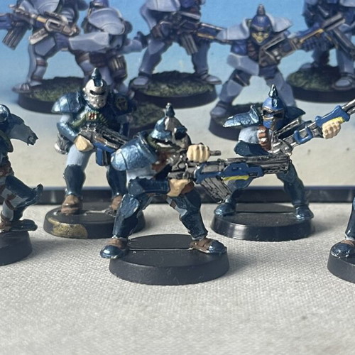 Warzone Target Games Bauhaus Hussars metal miniatures used with box