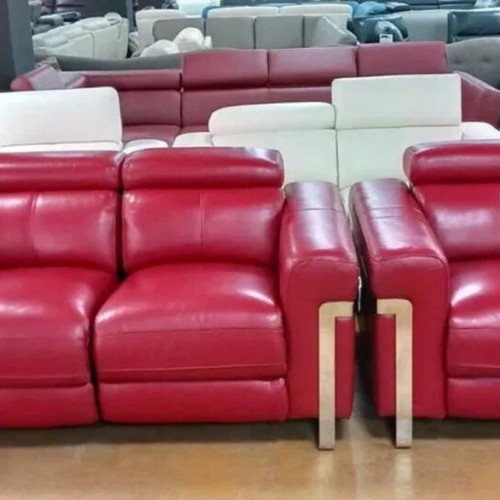 Red Moreno loveseat and armchair set with electric relax mechanism, new