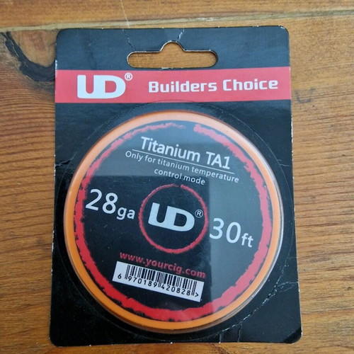 Vape wire UD Titanium TA1 28ga 30ft new