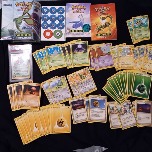 Ex Dragon Windblast Pokemon deck like new with mint booklets and PSA 8 foil Roselia card
