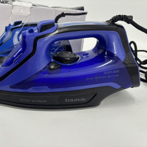Taurus Quios 3000 Steam Iron New, Blue and Black, 3000 W