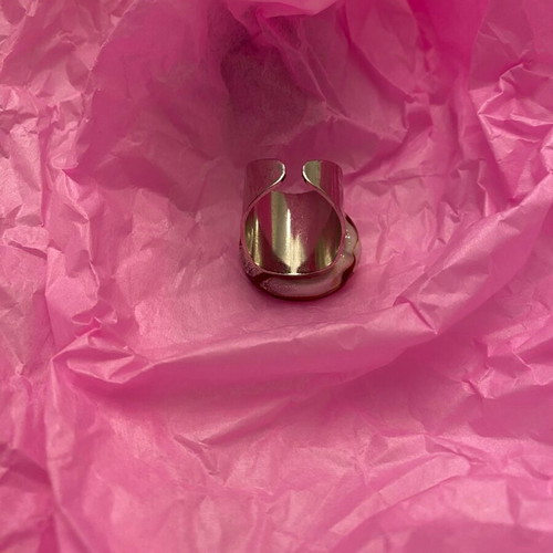 Antica Murrina Venezia ring with Murano glass new, beige pink