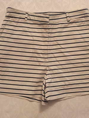 Υφασμάτινο σορτς ψηλόμεσο με ρίγες Zara σαν καινούργιο