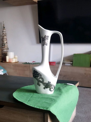 Porcelaine S.P.G. Limoges decorative jug like new, Art Nouveau design