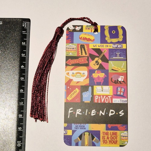 Friends bookmark with tassel, cardboard, new
