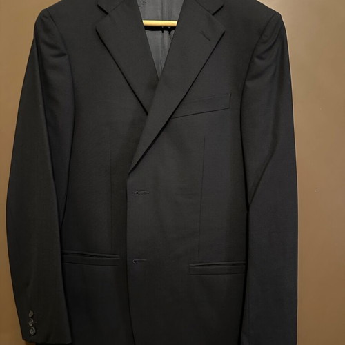 Versace men's suit like new, black, regular fit, size 48
