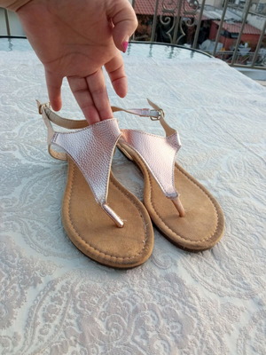 Rose gold sandals used like new, women's size 38