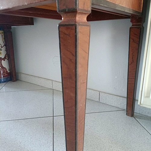 Antique desk used with leather top