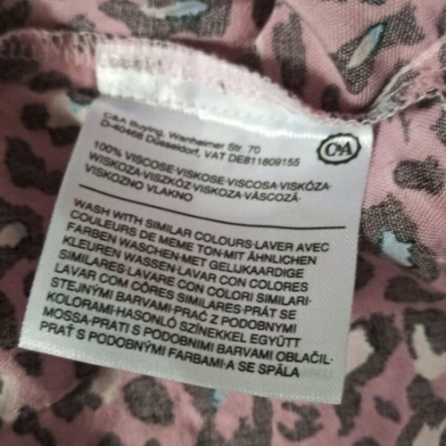 Leopard Crop Top Clockhouse XL used, 100% viscose