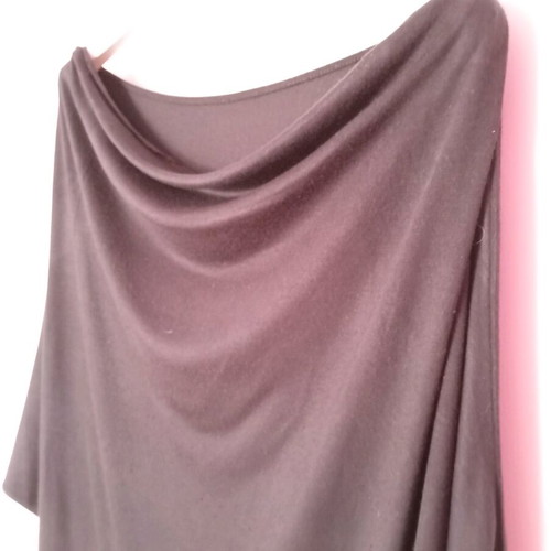 Black draped blouse like new, sizes L to XXL