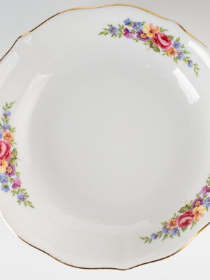 Vintage Bavaria Germany plate with gold rim used, 14 cm