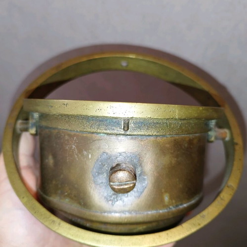 Henry Morrill & Sons nautical compass used, brass, 19th century