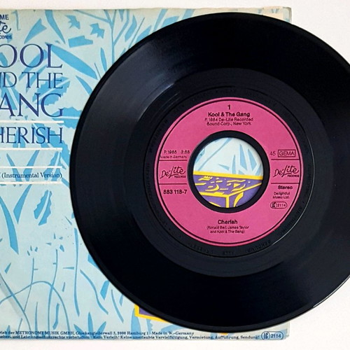 Kool & The Gang Cherish 7" single used, 45 rpm, German pressing 1985
