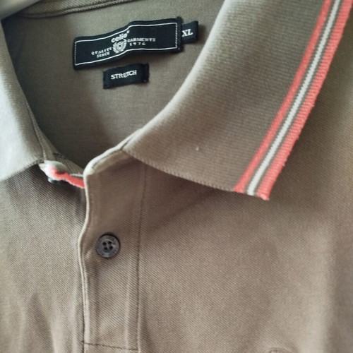 Celio Stretch men's polo shirt, size XL, khaki brown