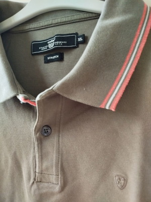Celio Stretch men's polo shirt, size XL, khaki brown