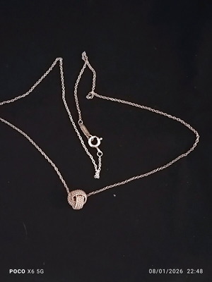 Tiffany & Co Twist knot silver necklace like new
