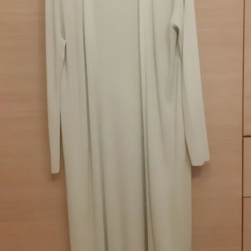 Zara summer long knitted cardigan Large, new, light green viscose