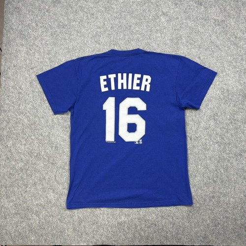 MLB Los Angeles Dodgers Andre Ethier 16 Blue Baseball Tee used, size M