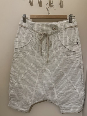 Attrattivo pants vintage style, like new, white striped fabric