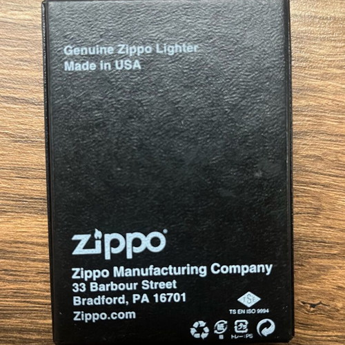 Zippo windproof lighter used, original USA, with box and card