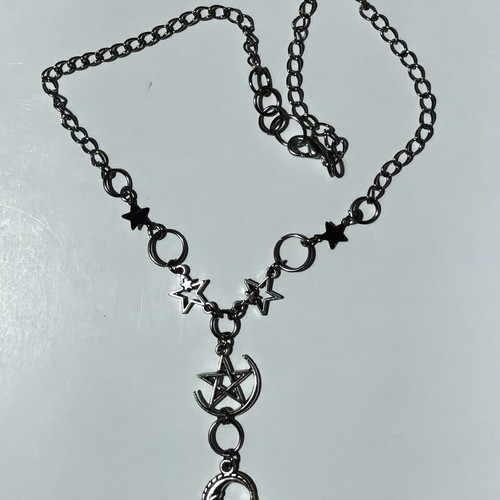 Witchy Starry Necklace stainless steel chain like new