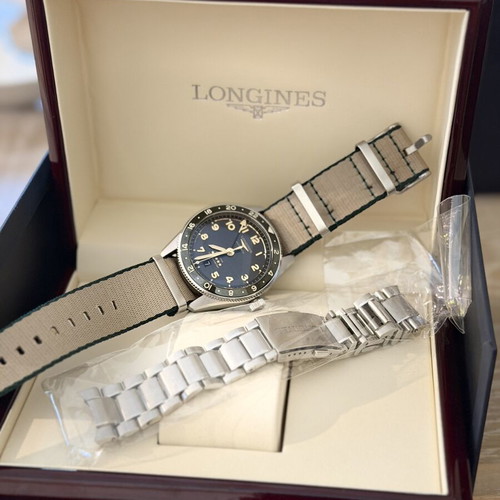 Longines ZULU GMT watch like new, black and green