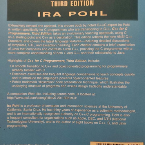 C++ for C Programmers programming book used