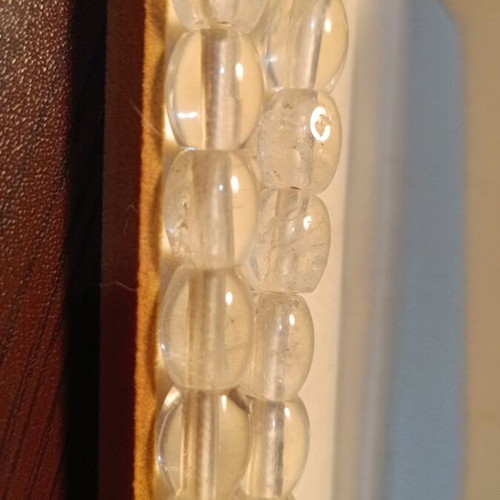 Handmade worry beads new from transparent stone