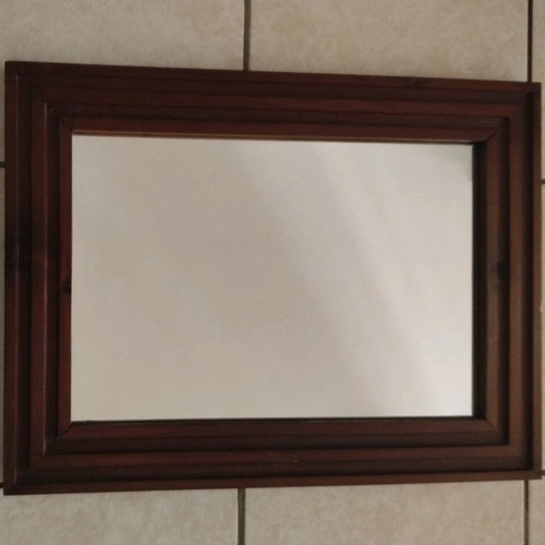 Wall mirror solid wood like new 59.5 x 44.5