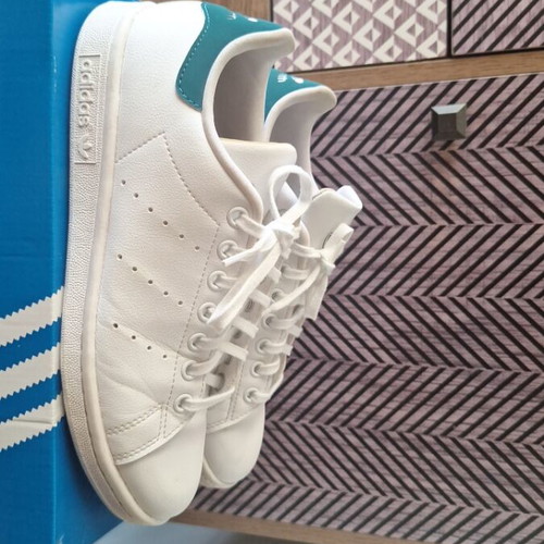 Adidas Stan Smith sneakers like new, size 39 1/3, white with petrol details