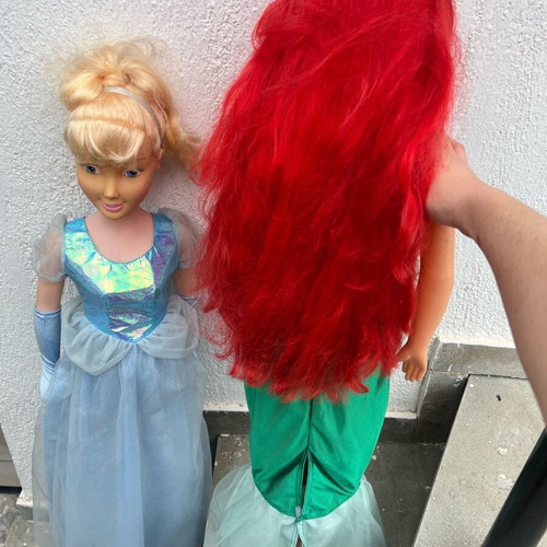 Authentic Ariel and Cinderella princess dolls used