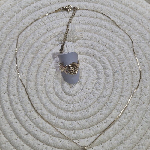 Sea Breeze jewelry set new, white and gold