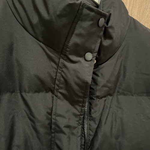 Long puffer vest DAZY new, black, oversize fit