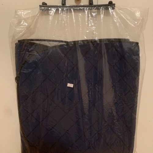 Quilted dark blue car seat covers new, cotton, set of 2