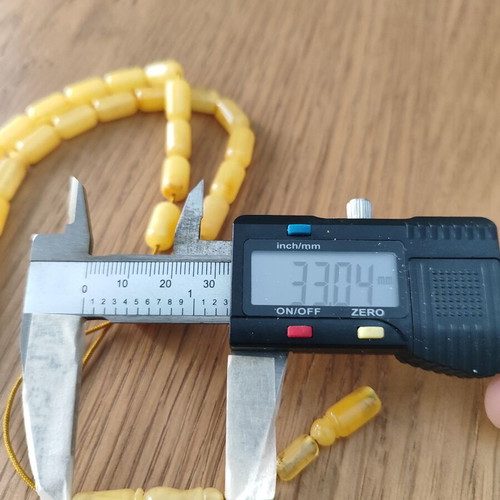 Amber komboloi, 33 beads, Baltic royal amber
