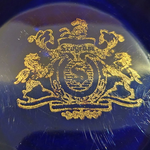 Seagram's V.O. Canadian Whisky ceramic ashtray used, vintage advertising